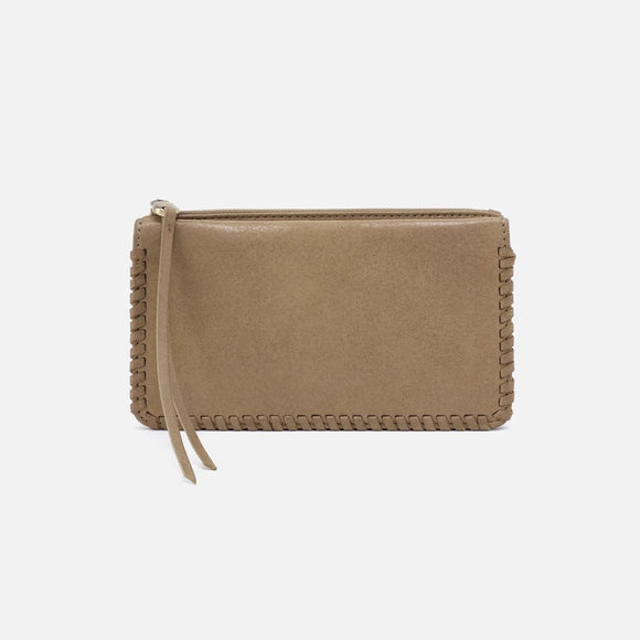 HOBO - Foray Large Wallet - BURNISHED SAGEIN METALLIC LEATHER