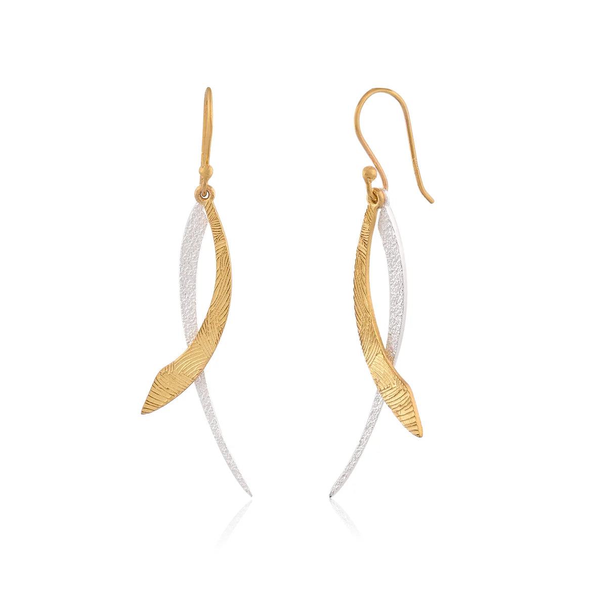 MANJUSHA Luxe Fusion - Gold and Silver Earrings - E6067