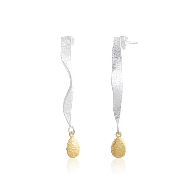 MANJUSHA Luxe Fusion - Gold and Silver Earrings - E6069