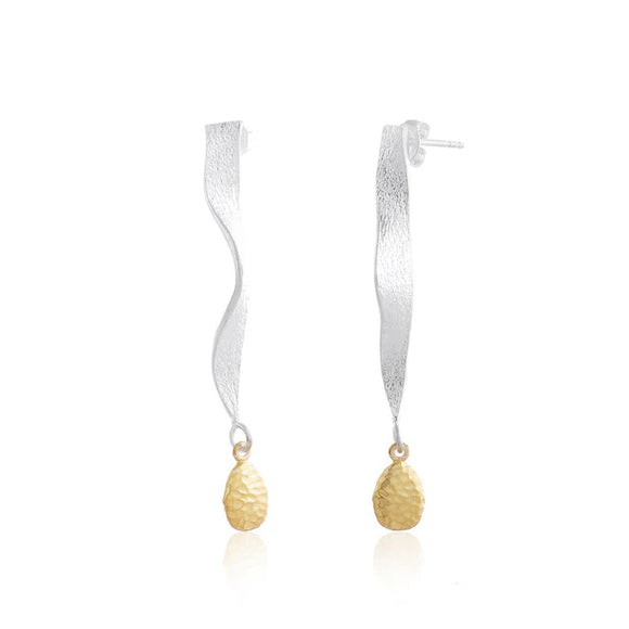 MANJUSHA Luxe Fusion - Gold and Silver Earrings - E6069
