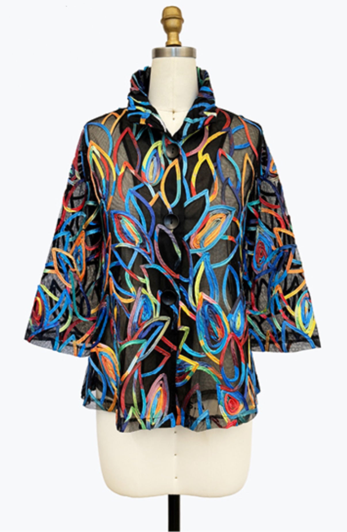 DAMEE FLORAL SOUTACHE JKT - 2475-MLT