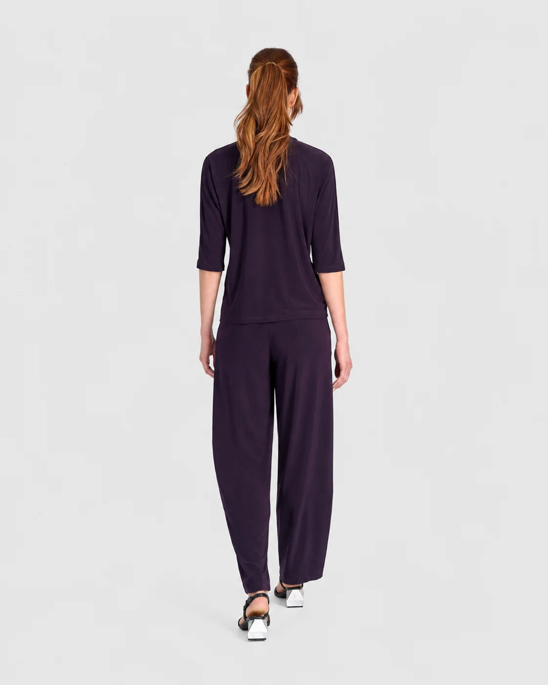ALEMBIKA Fluid Slinky Dolman Top - ET143P - PLUM