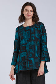 Sydney Project Flair Round Neck Relaxed Fit Long Top - CJT1126 - JADE