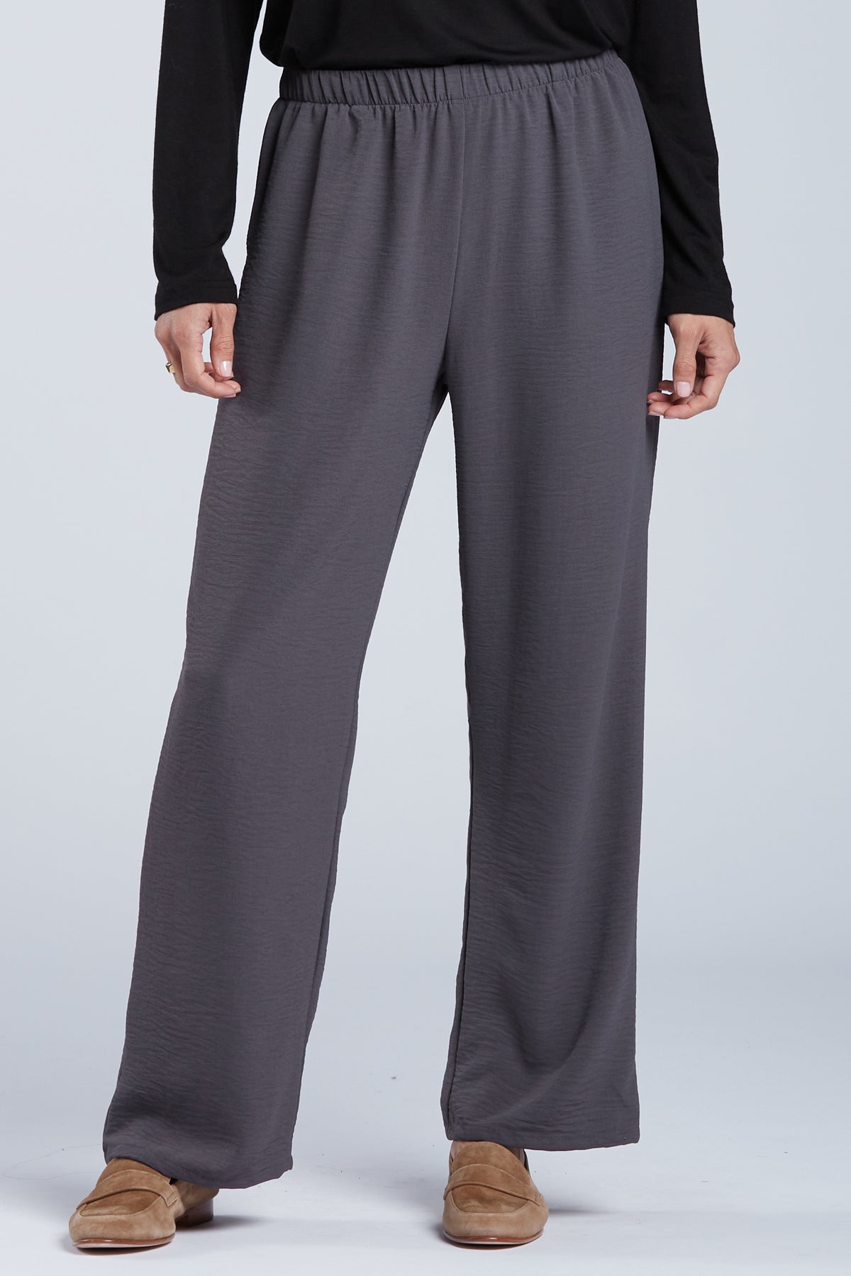 Sydney Project Stacy Air Flow Straight Leg Solid Pant - AFP108 - CHARCOAL