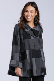 Sydney Project Ora Long Sleeve Cowl Neck Relaxed Top - KJJ1153 - METRO TILE