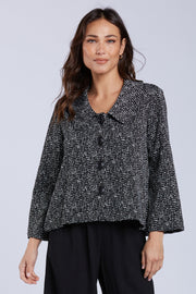 Sydney Project Carly Button Down Collared Short Dotted Jacket - KJJ1173 - DOT