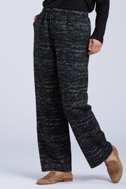 Sydney Project Stacy White Heathered Flowy Straight Leg Pants - KJP108 - WHITE NOISE