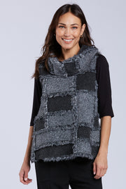 Sydney Project Veronica Short Sleeve Textured Checkered Top - NJT1177
