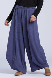Sydney Project Allie Wide Leg Textured Pant - TRP115 - DENIM