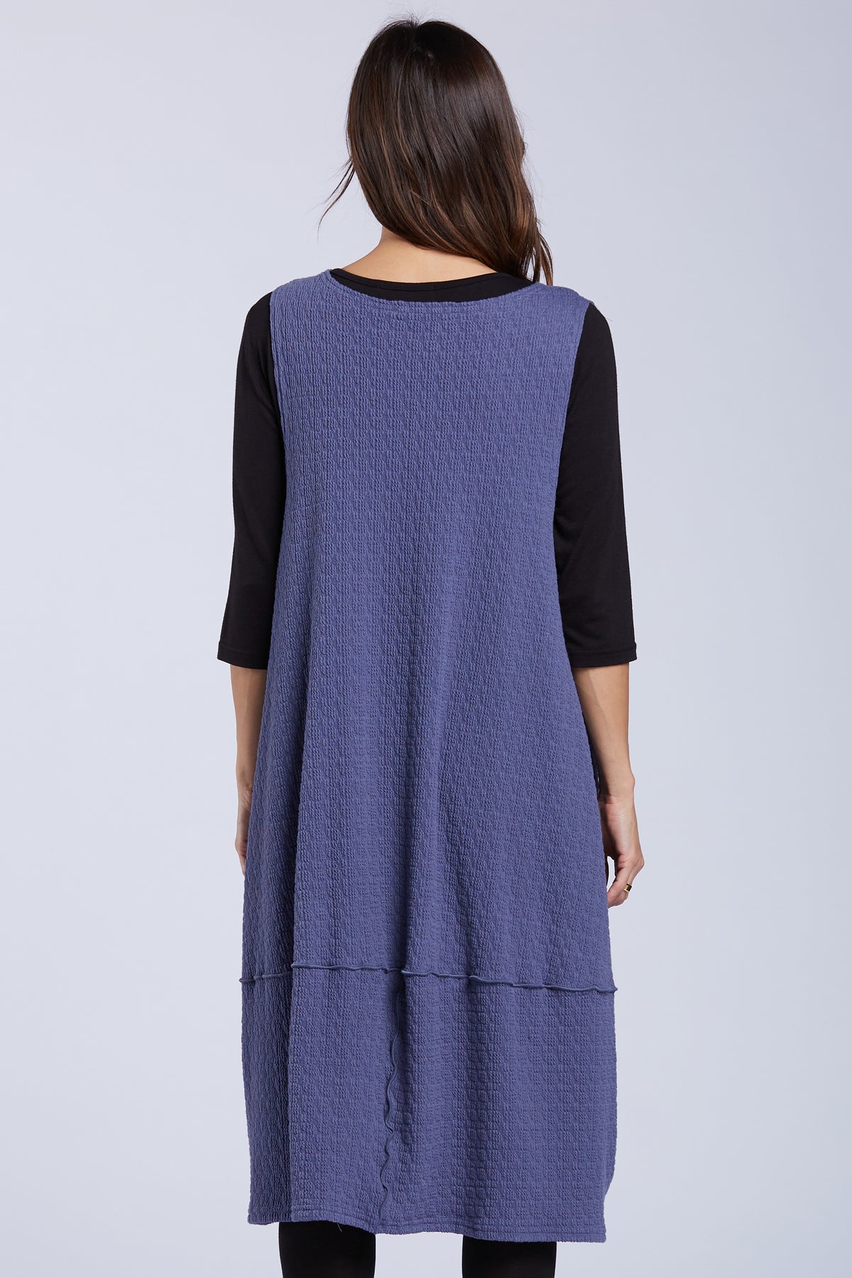 Sydney Project Hope Textured Asymmetrical Long Tank Shirt - TRT1138 - DENIM