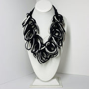 FICKLESTICKS Original Loopy Necklace - BLACK AND WHITE