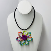 FICKLESTICKS Daisy Necklace - BLACK AND WHITE (BLACK CENTER) (NOT MULTI)