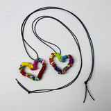 FICKLESTICKS Twisted Heart Necklace - BLACK AND WHITE (NOT MULTI)