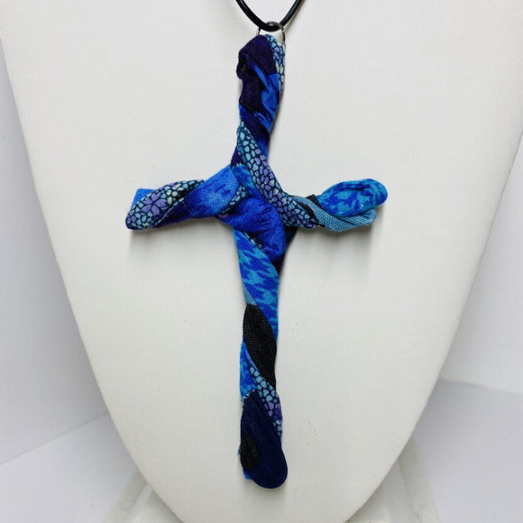 FICKLESTICKS Large Twisted Cross - BLUES
