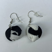 FICKLESTICKS Small Gumball Earrings - BLACK AND WHITE