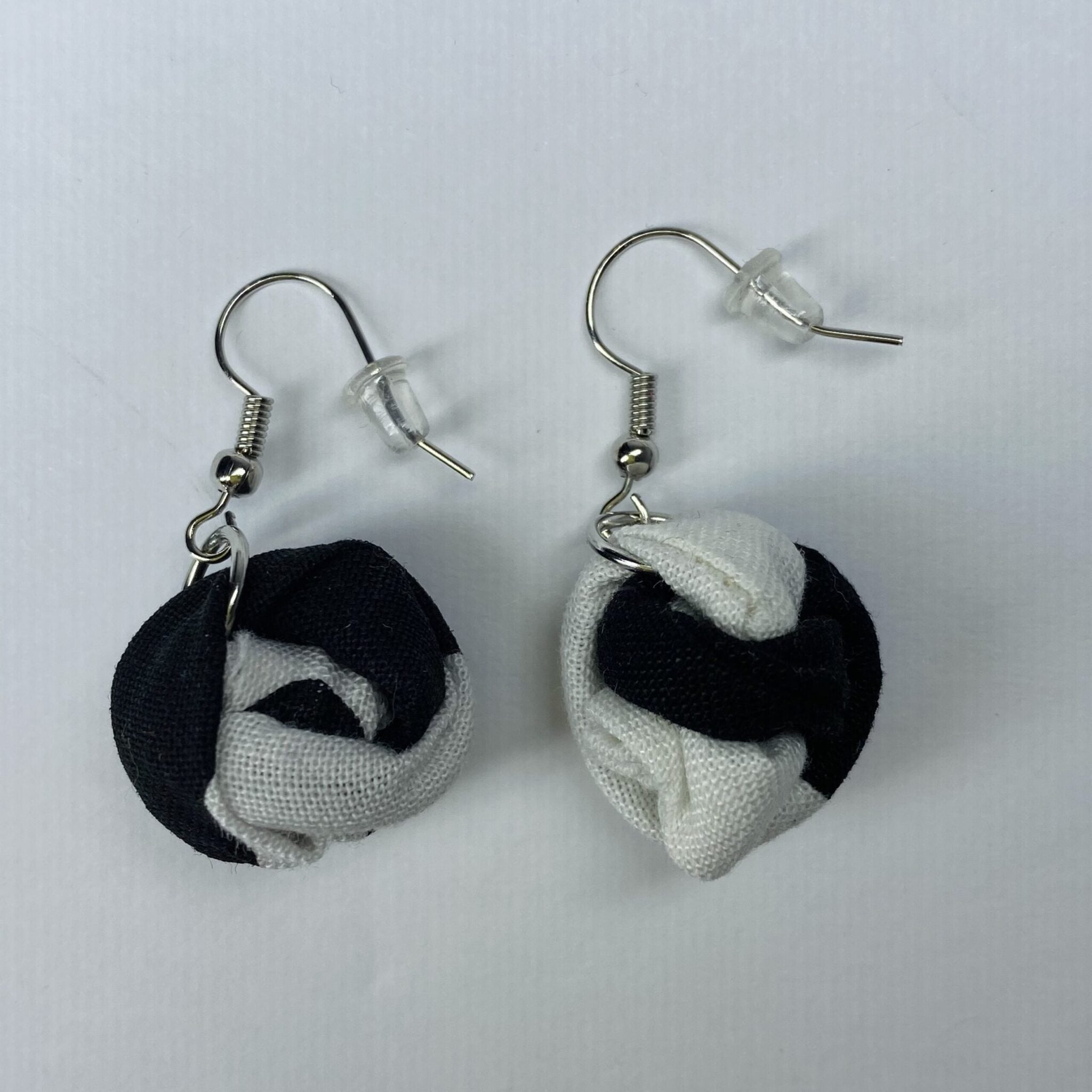 FICKLESTICKS Small Gumball Earrings - BLACK AND WHITE