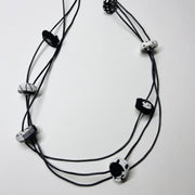 FICKLESTICKS Birds on a Wire Necklace - BLACK AND WHITE