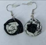 FICKLESTICKS Millefiori Earrings - BLACK AND WHITE