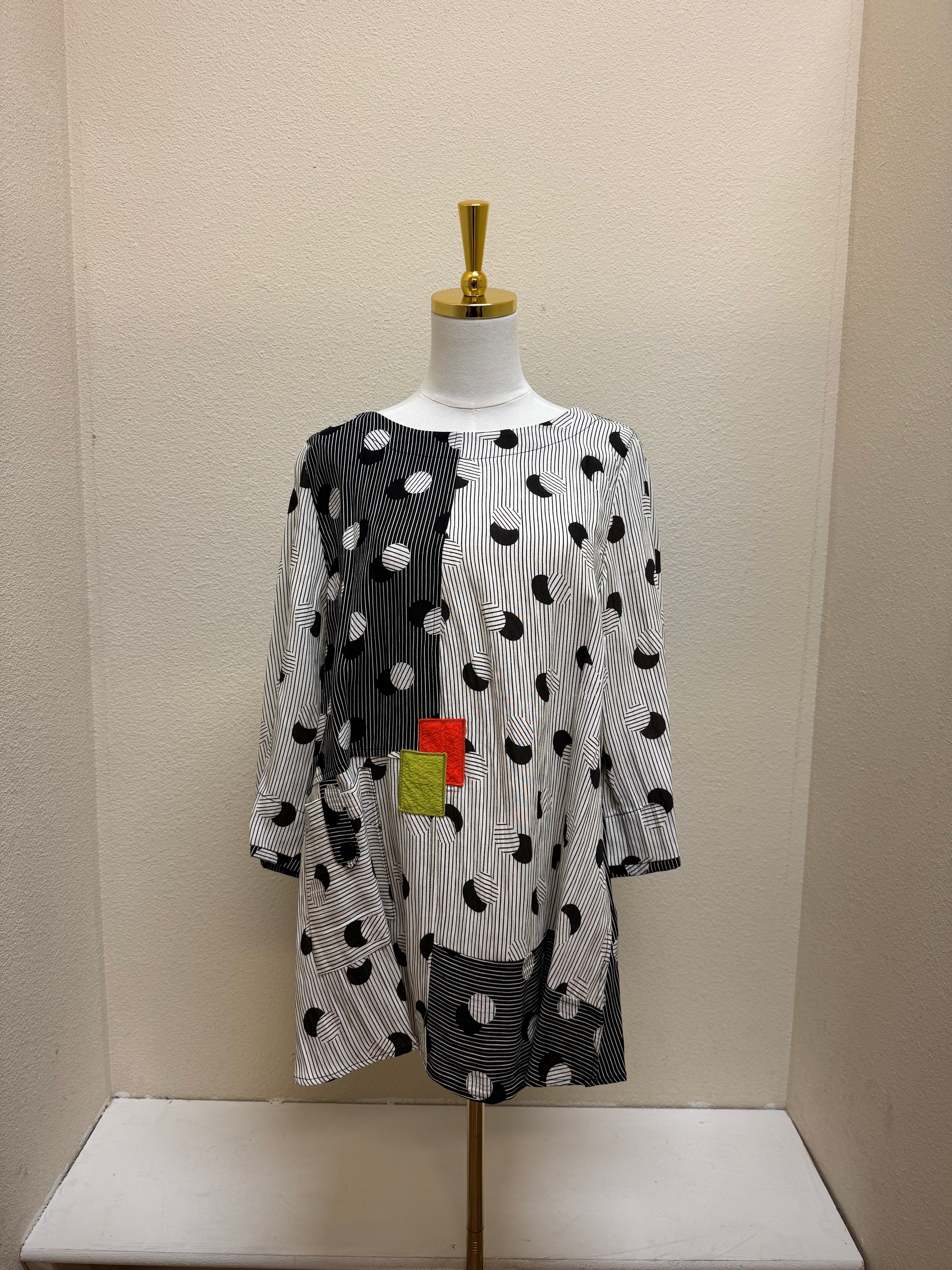 Moonlight Mixed Media Tunic - 3216