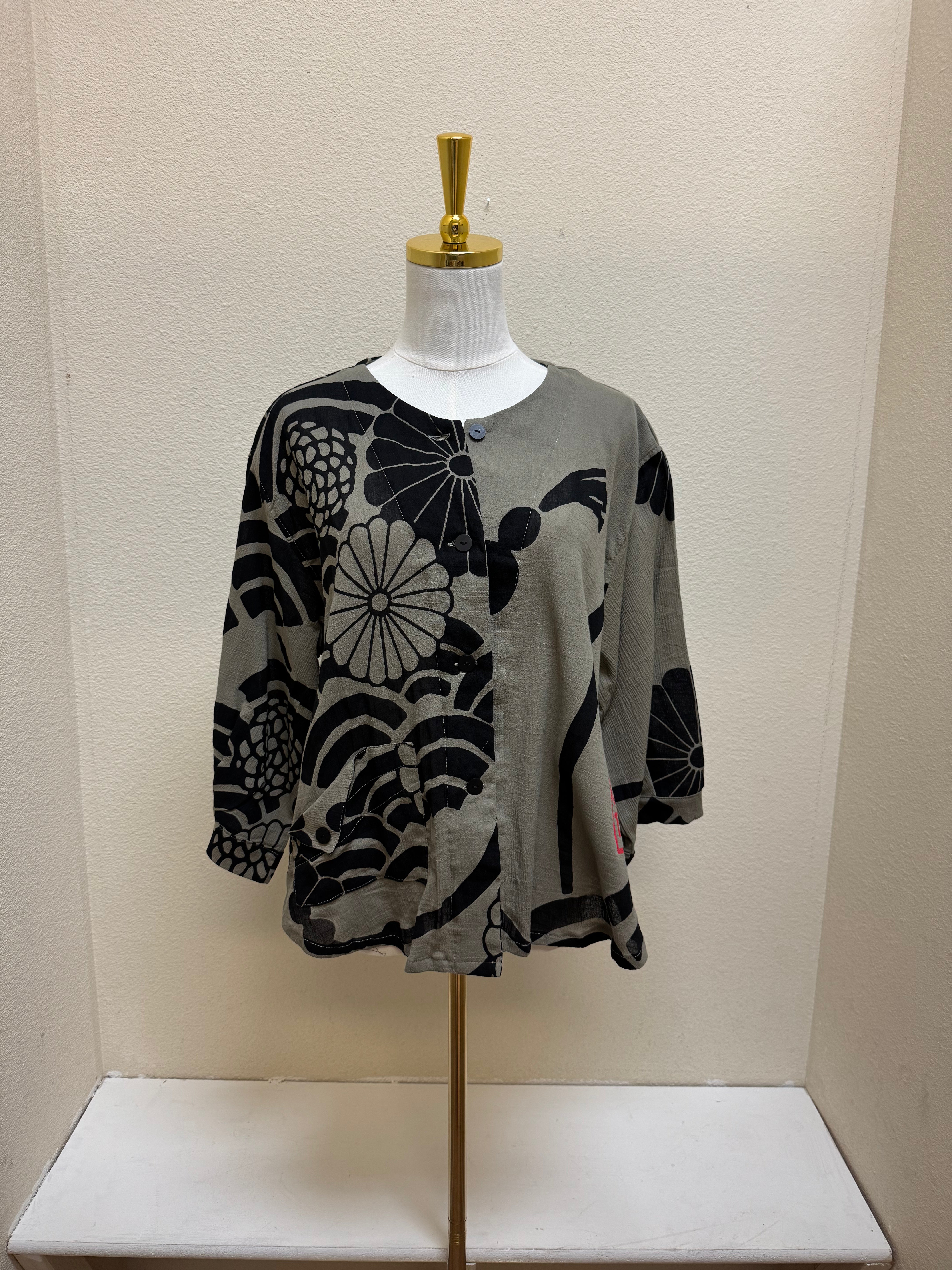 Yasuko Cardigan Top - WA-207 - Grey