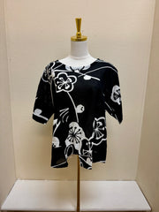 Yasuko Tab Pocket Blouse - UM-202 - Black