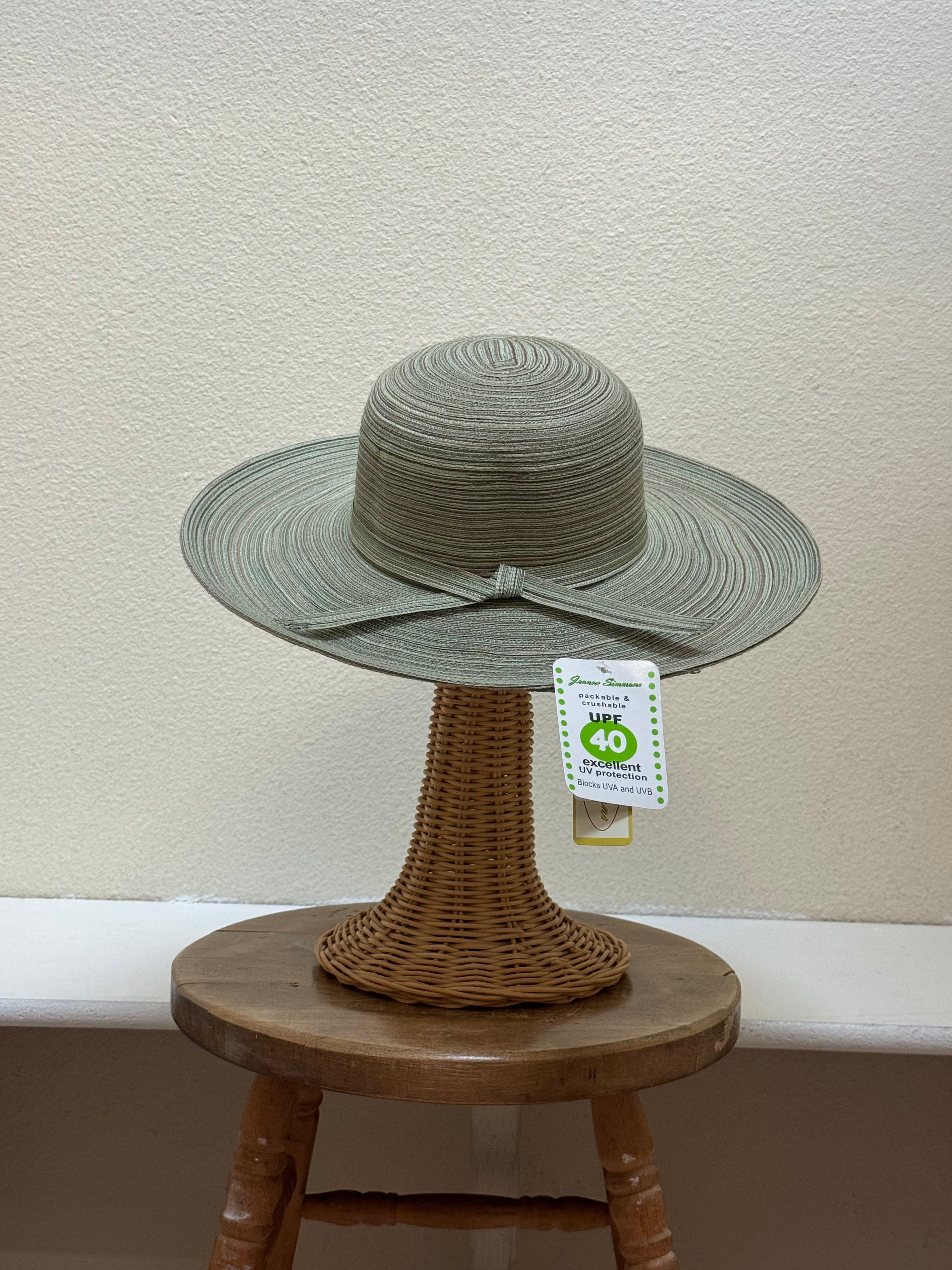 Jeanne Simmons Hat - 8480 - GREEN/TAN MIX