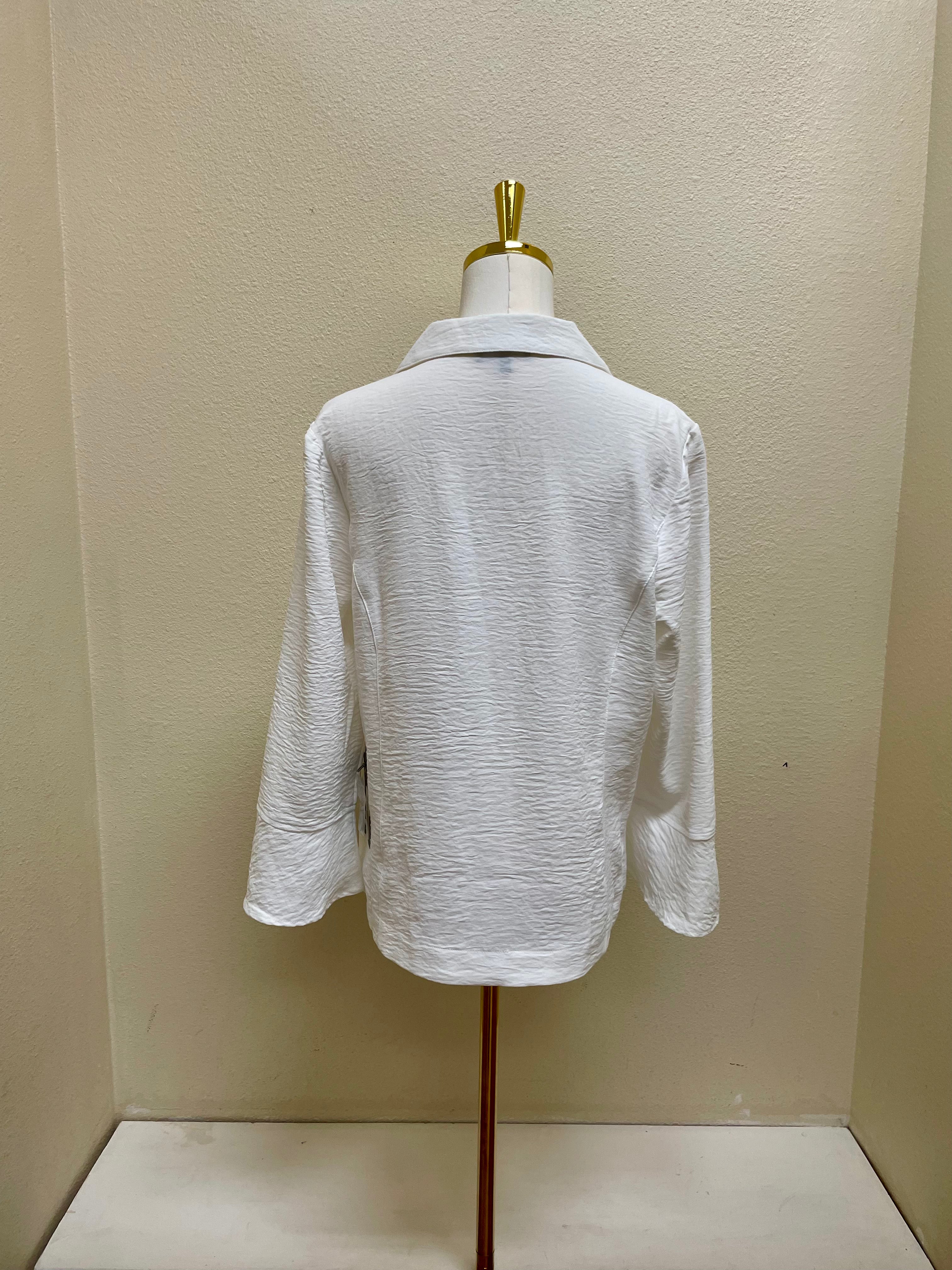 Habitat Destination Unknown Gather Together Shirred Jacket - 30646 - WHITE