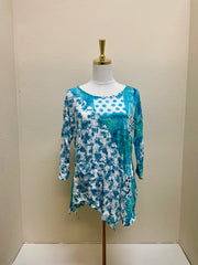 Shana Asymmetrical Pocket Top - 26005 - AQUA
