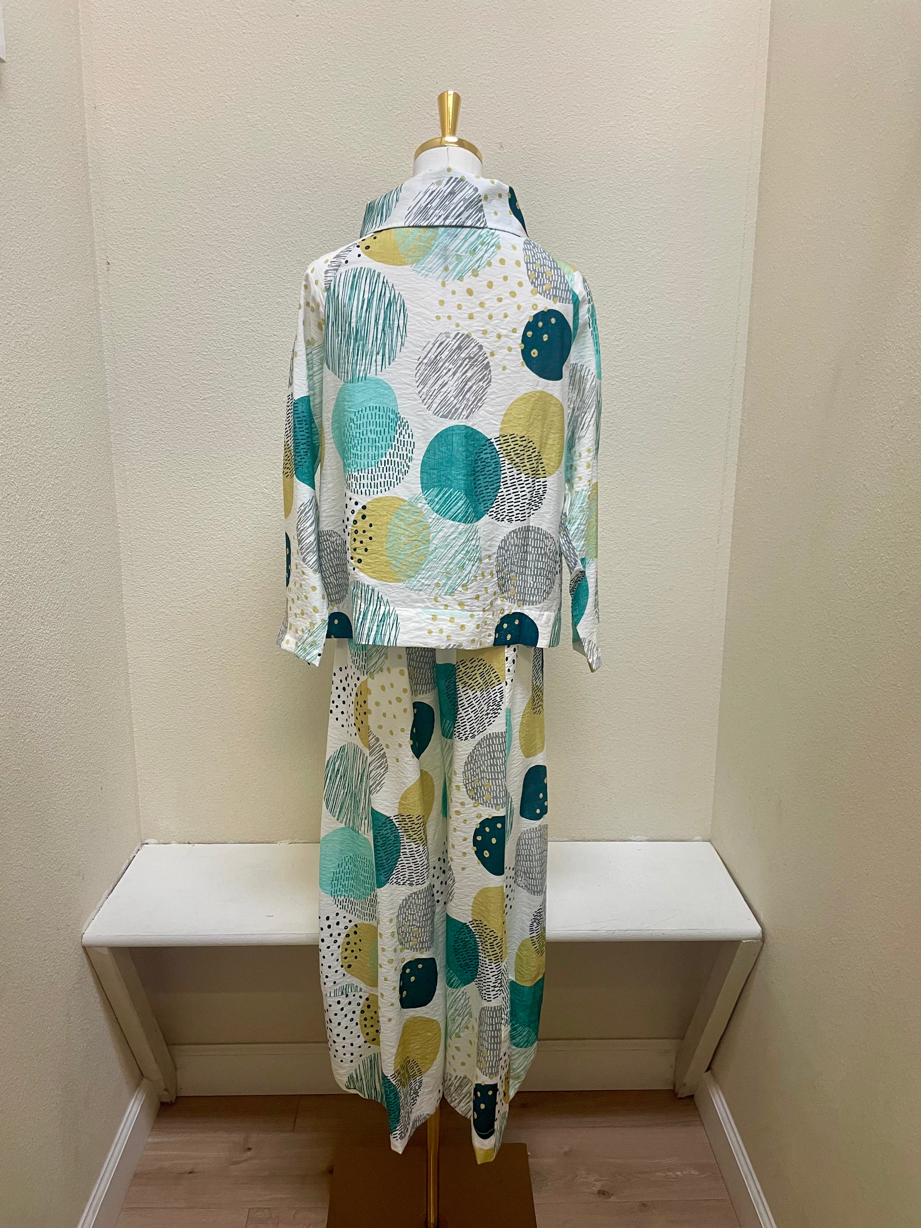 Shana Printed Jacket - 26318 - AQUA
