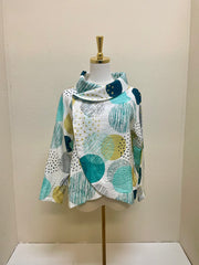 Shana Printed Jacket - 26318 - AQUA