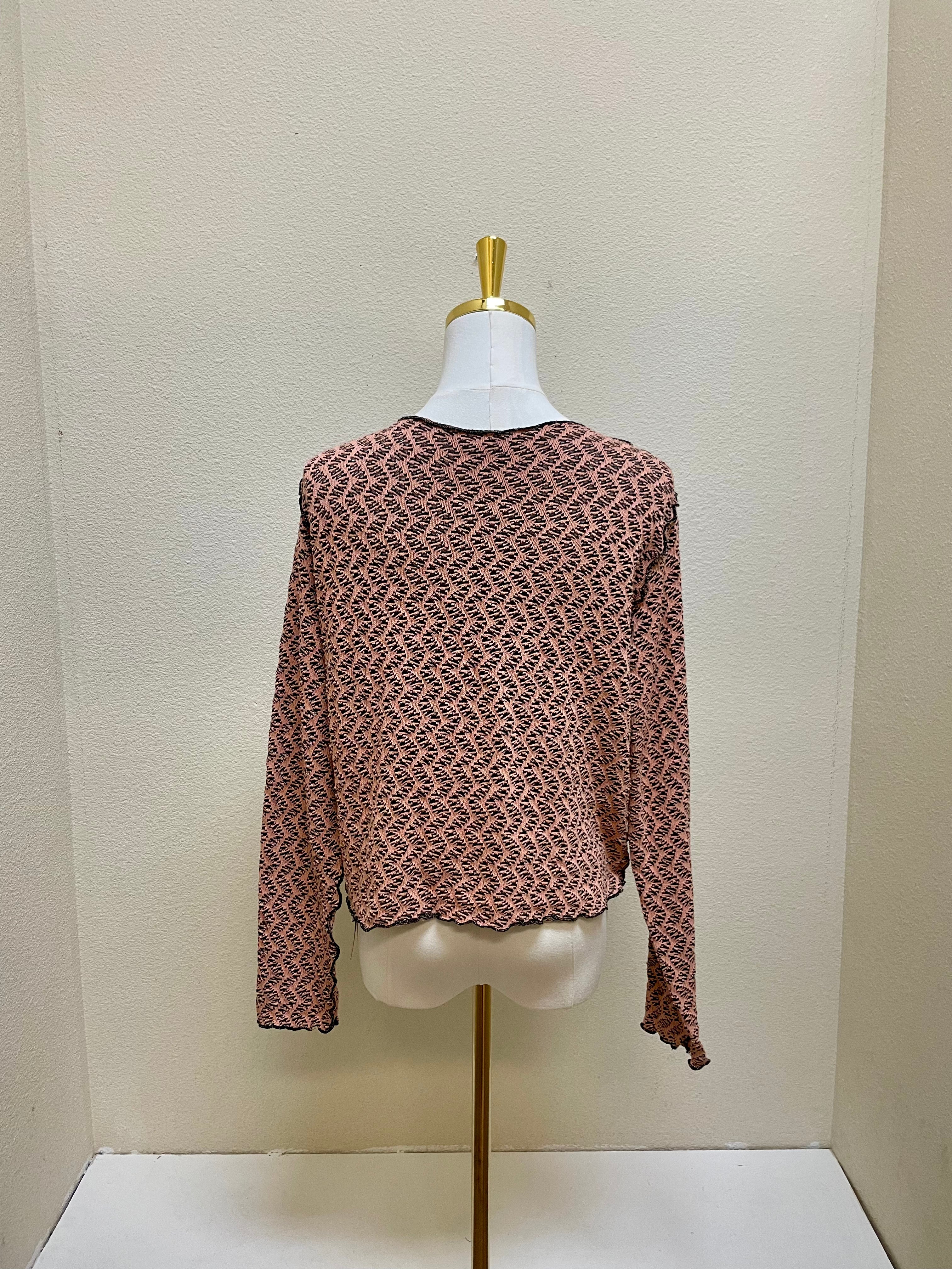 CUT LOOSE Blk/Nat Crochet Crop Cardigan - 0128949 - CORAL REEF