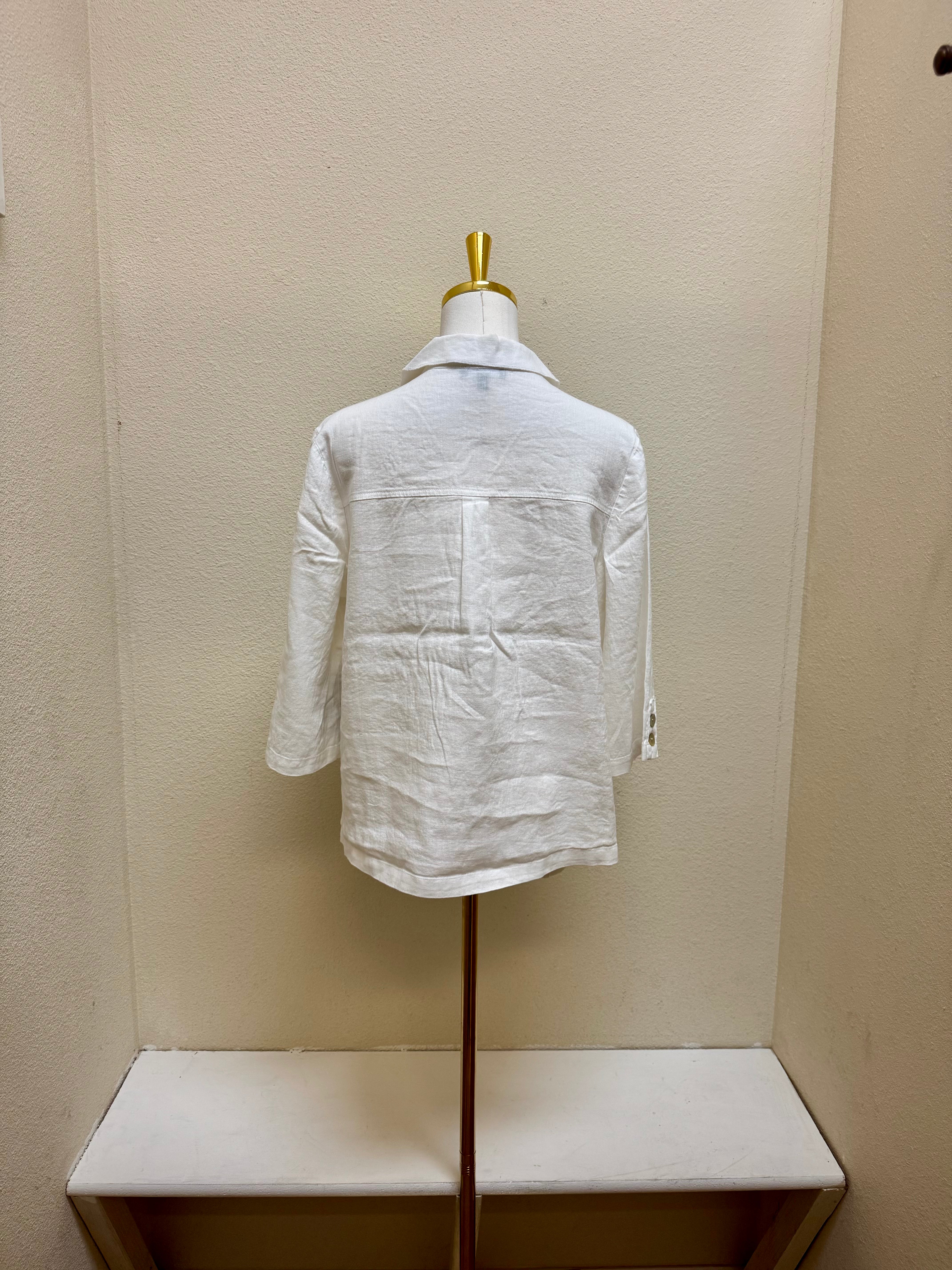 Habitat Linen Solid Camp Shirt - 41508 - WHITE