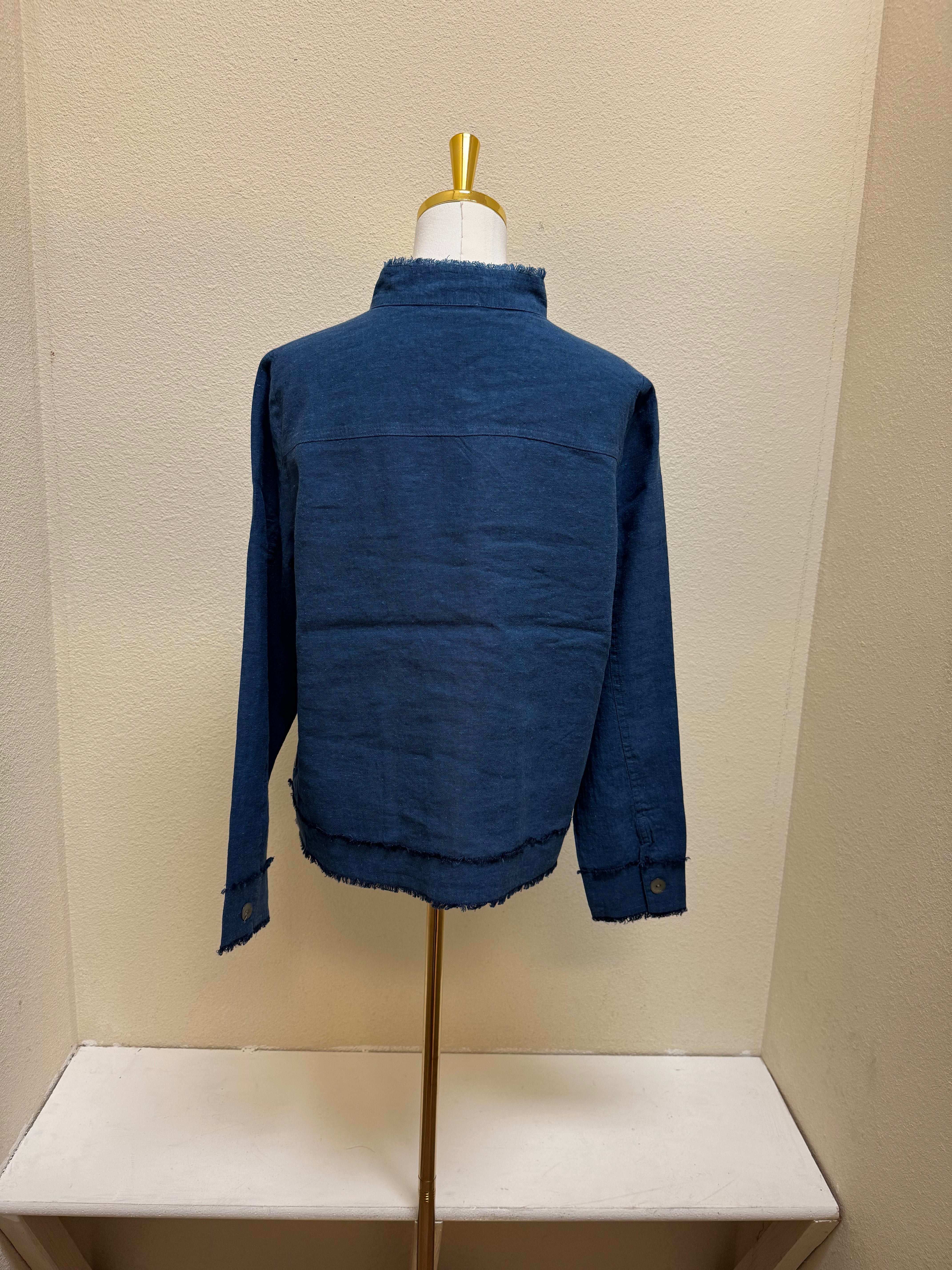 Habitat Linen Solid Summer Breeze Jacket - 41552 - NAVY
