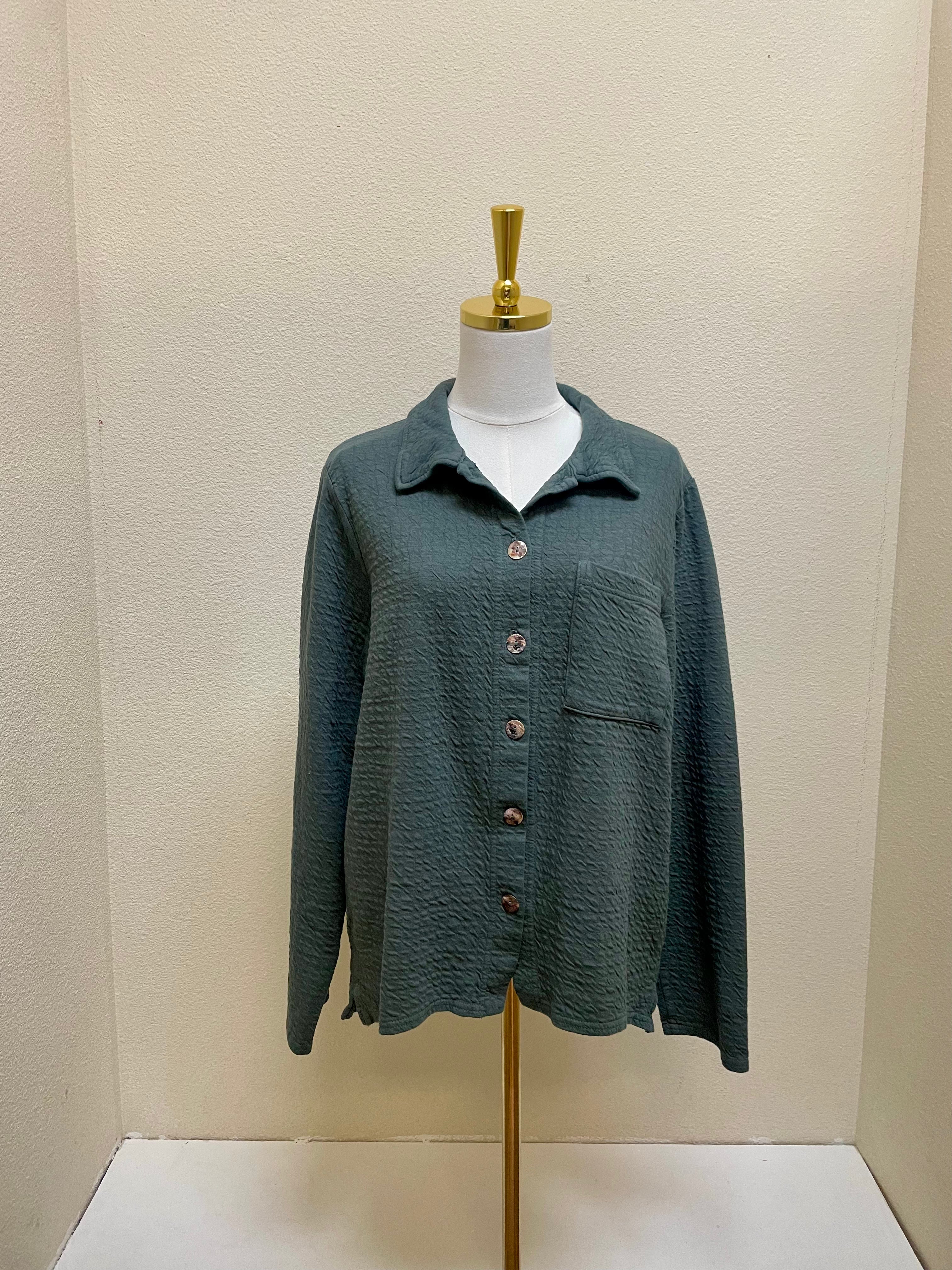 CUT LOOSE Pucker Doublecloth Crop Jacket - 2248935 - ANTHRACITE