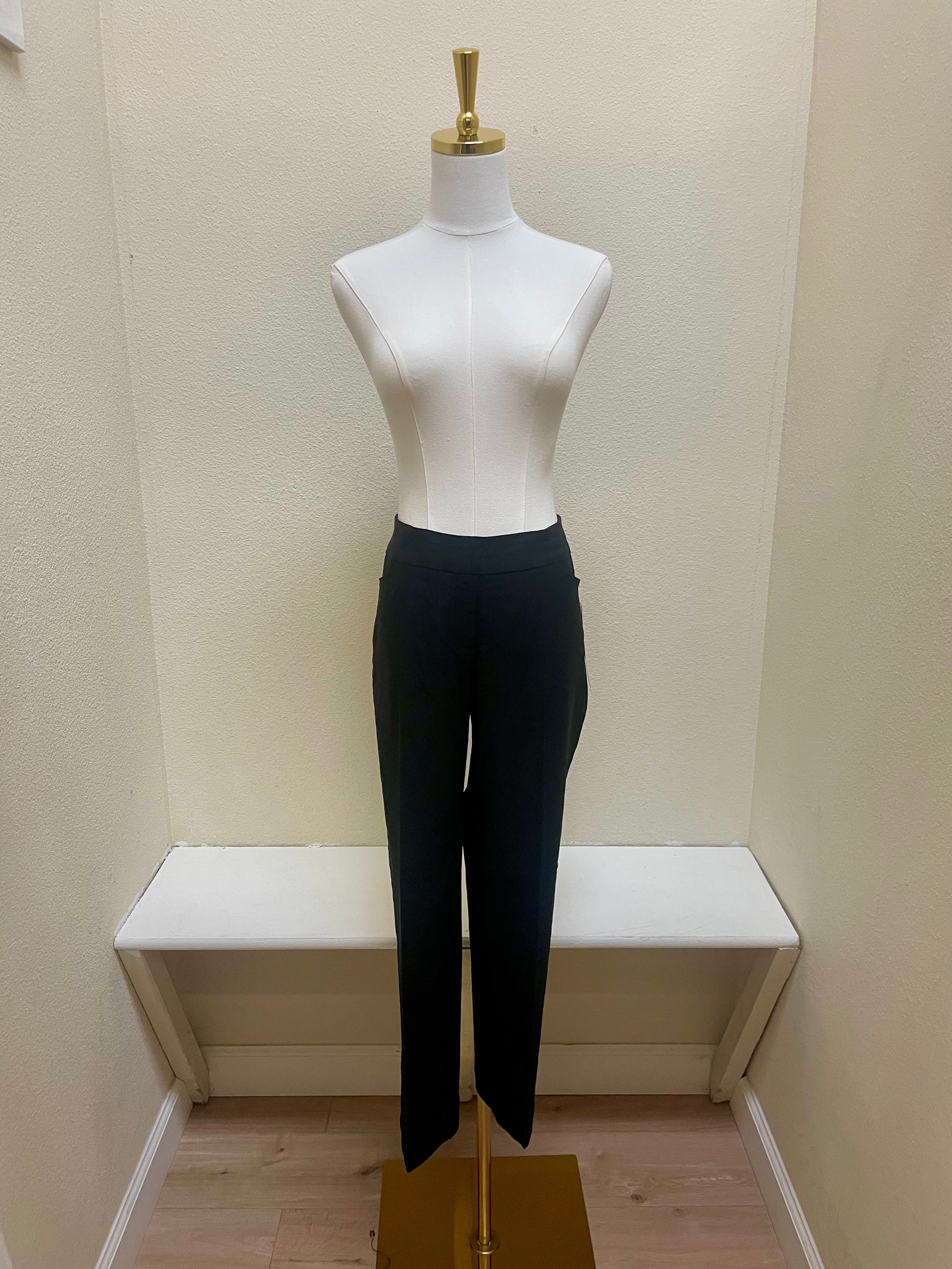 Slimsation Pull-On Crop Pant w/ Real Front & Back Pockets M12713PM - BLACK