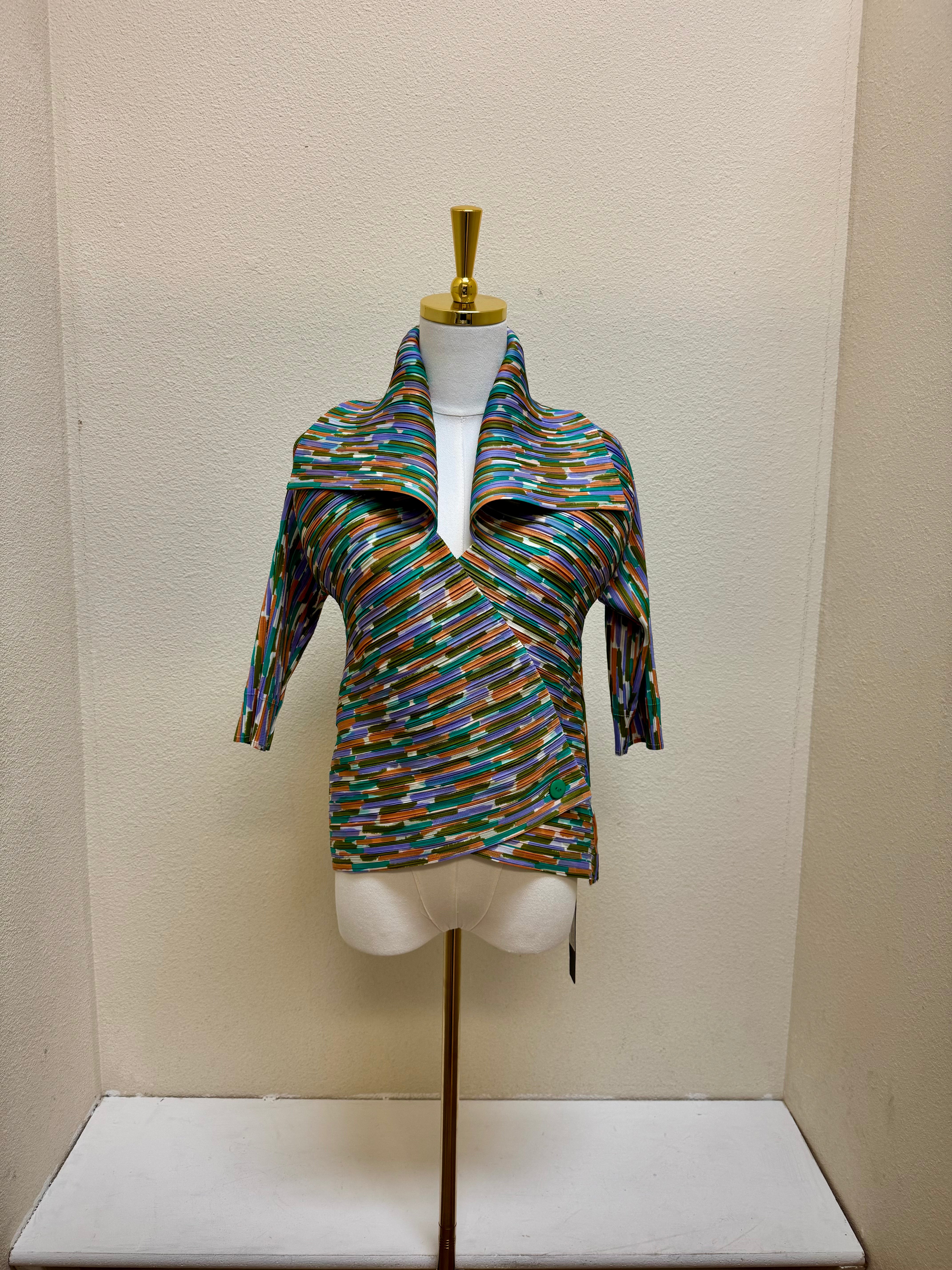 Vanite Couture Top/Jacket - BBT-17 - YELLOW/GREEN MULTI