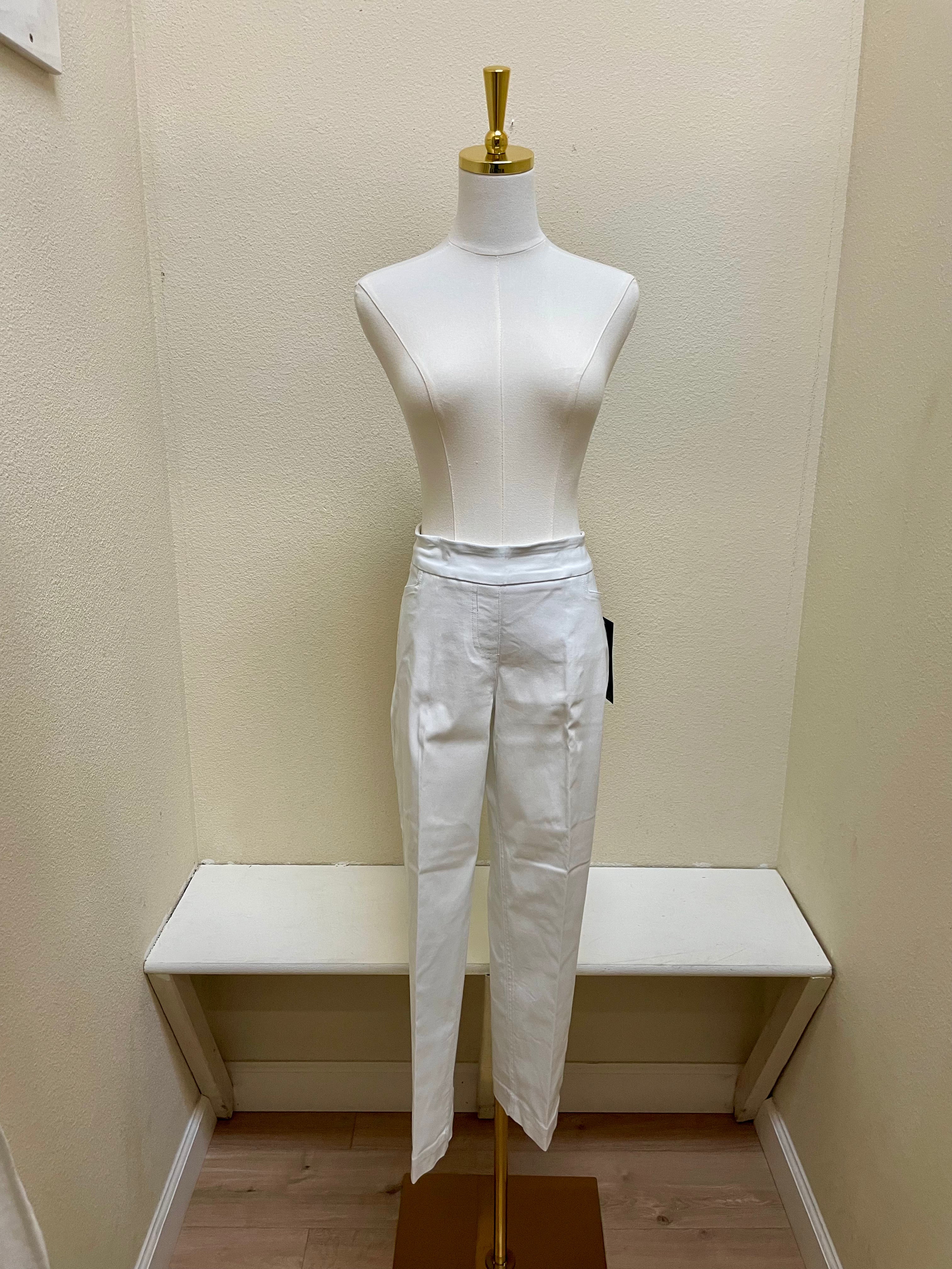 Slimsation Pull-On Crop Pant w/ Real Front & Back Pockets M12713PM - WHITE