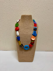 Atelier 1701 - Multicolored Geometric 30" Resin Necklace