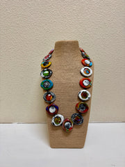 Atelier 1701 - Black, White & Multicolored 30" Resin Necklace