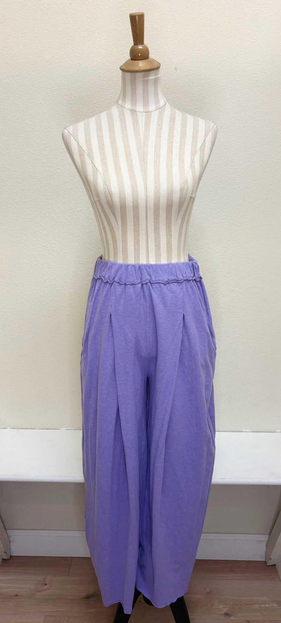 CUT LOOSE - Linen Cotton Jersey Pleat Pant - 5012218 - VIOLINE - S ONLY