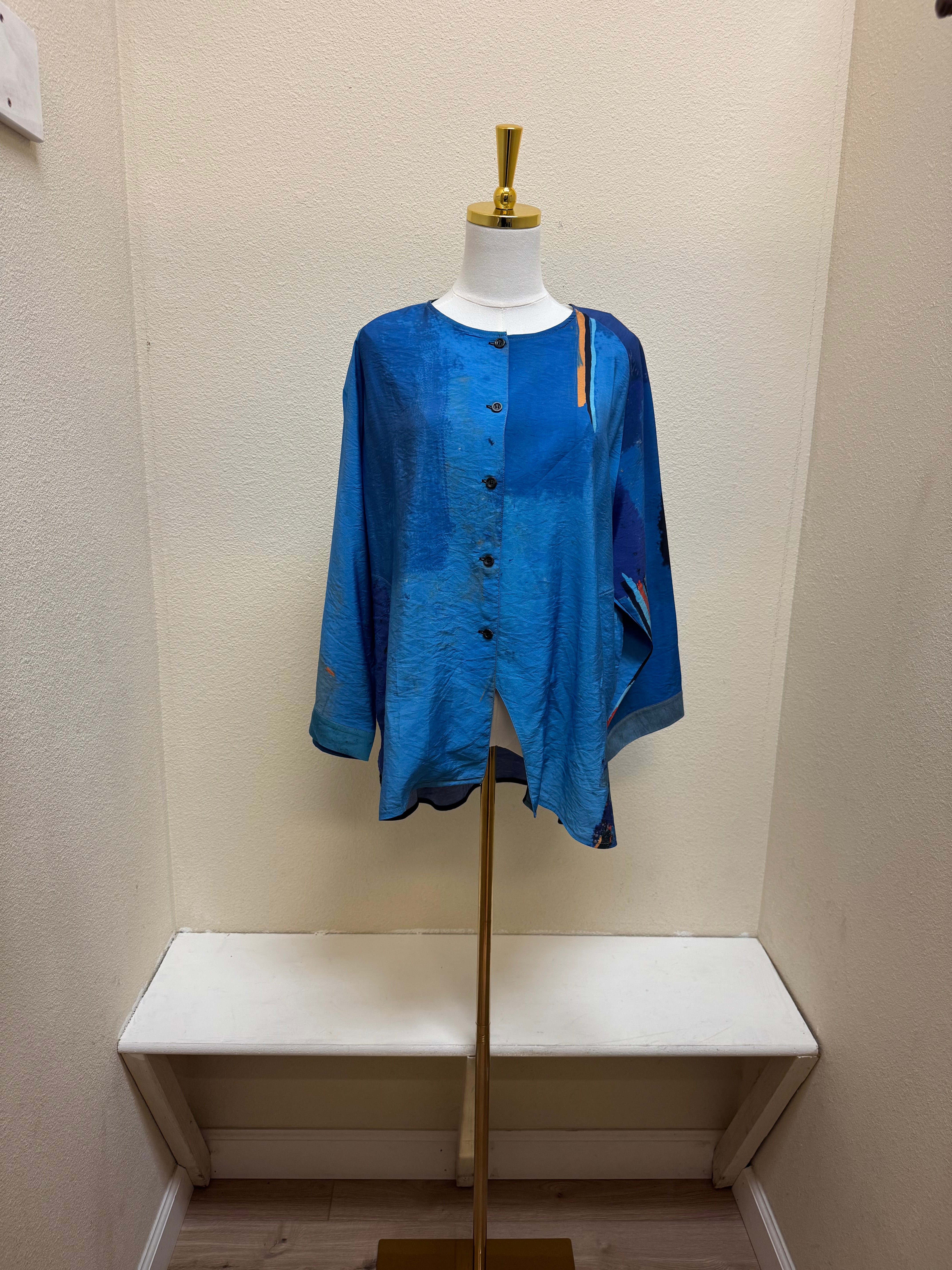 3 Potato No Collar Button - RNK24 - BLUEA - XL ONLY