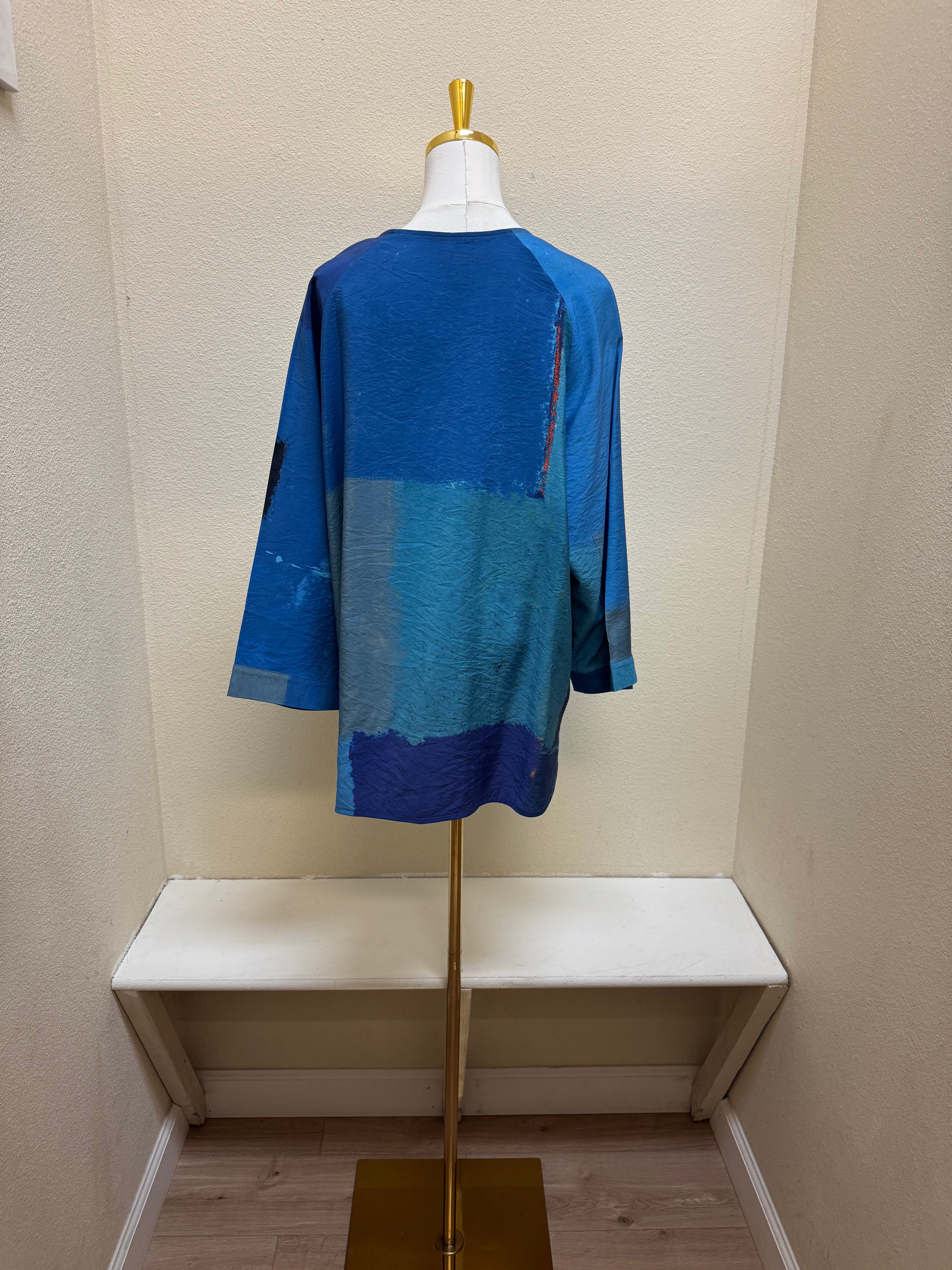 3 Potato No Collar Button - RNK24 - BLUEA - XL ONLY