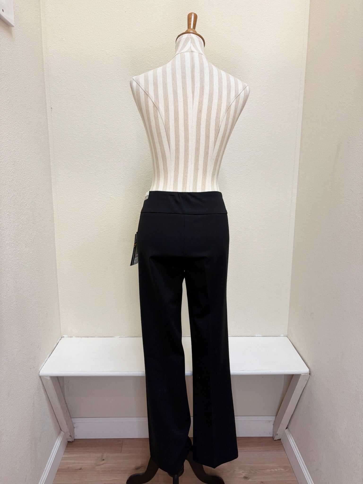 Slim-sation Wide Band Elastic Waist Flare Leg M14713PM BLACK