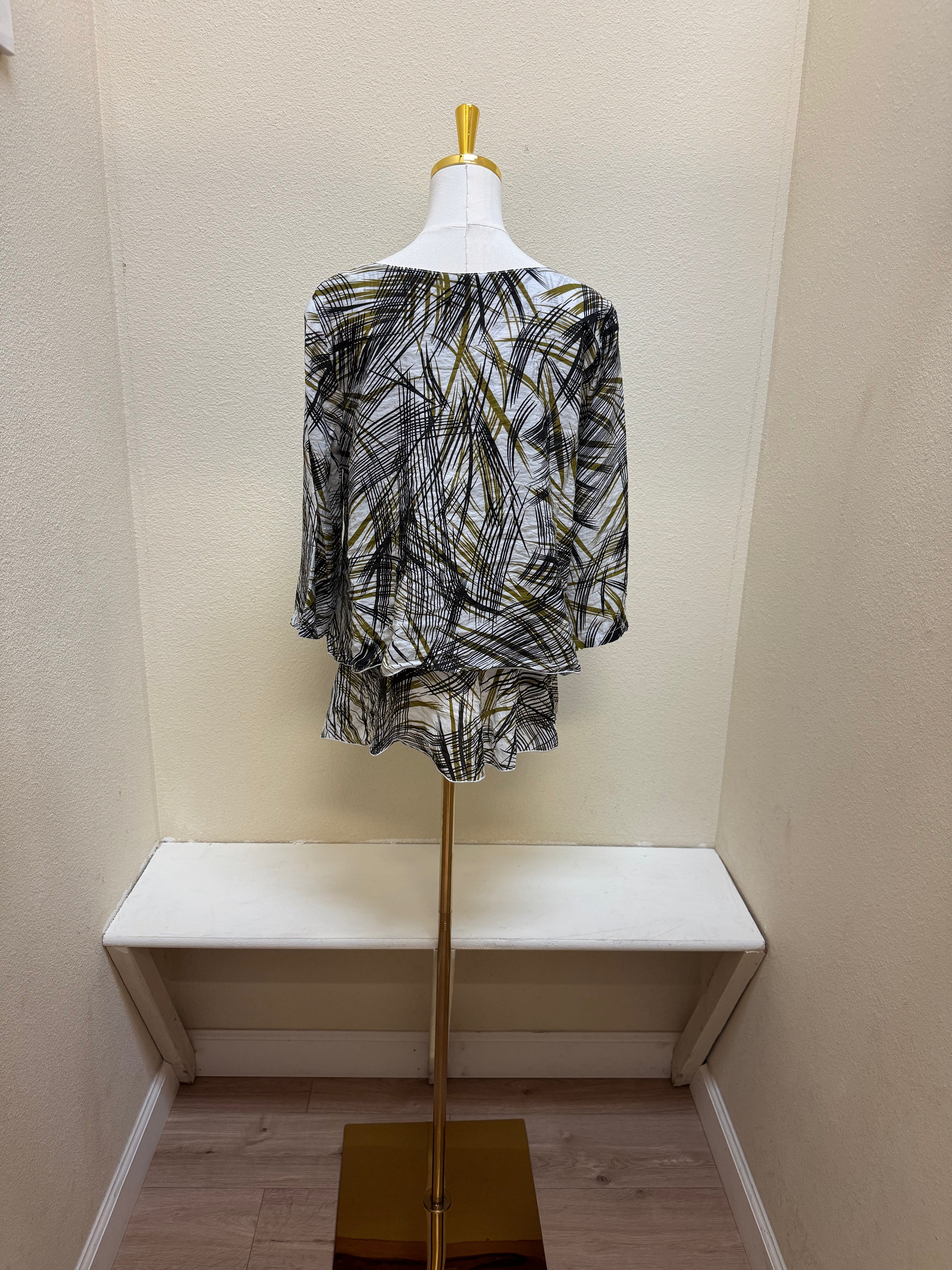 Color Me Cotton CMC Two Tier Ruffle Top - CS9999 - WHITE