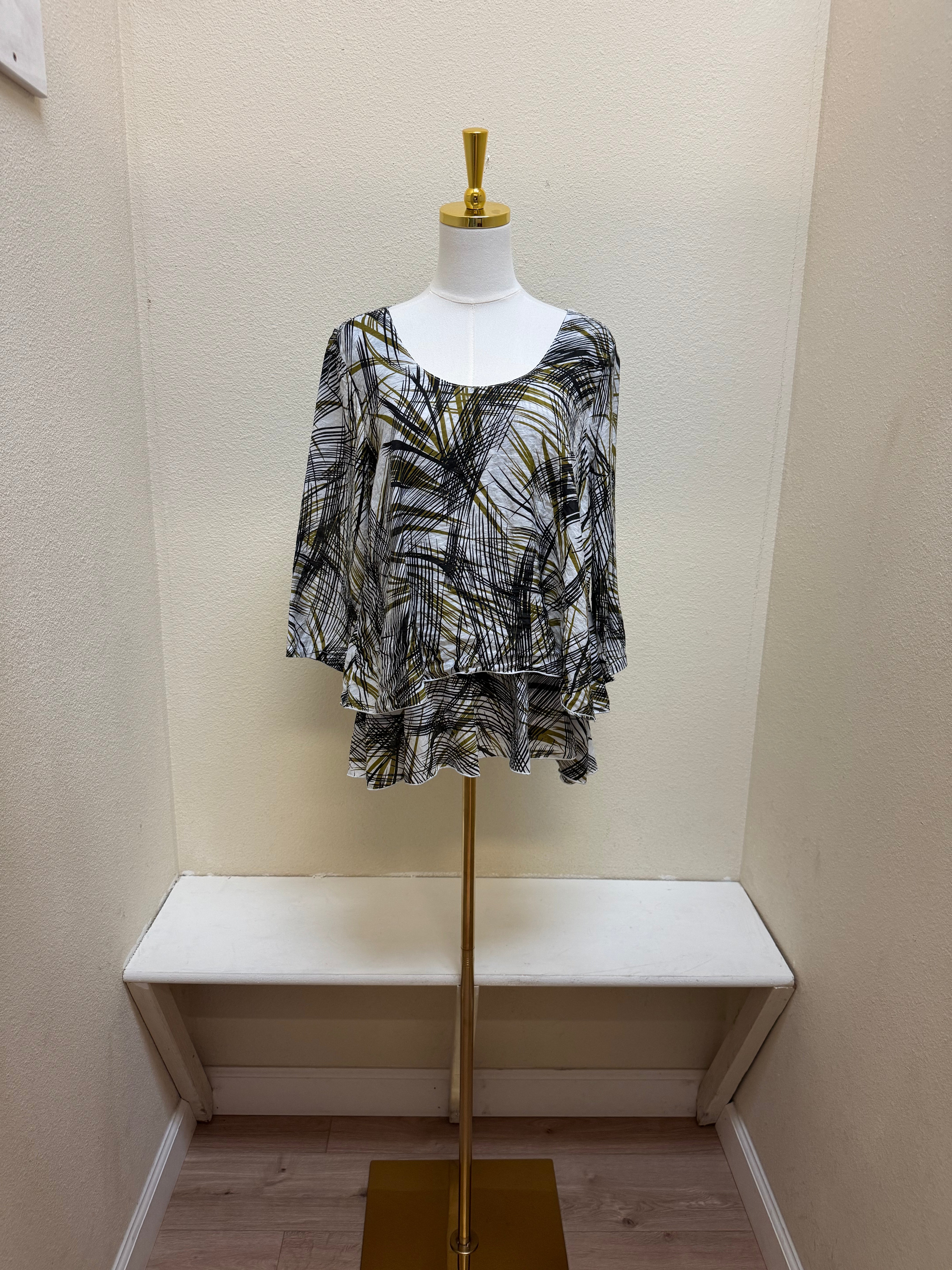 Color Me Cotton CMC Two Tier Ruffle Top - CS9999 - WHITE