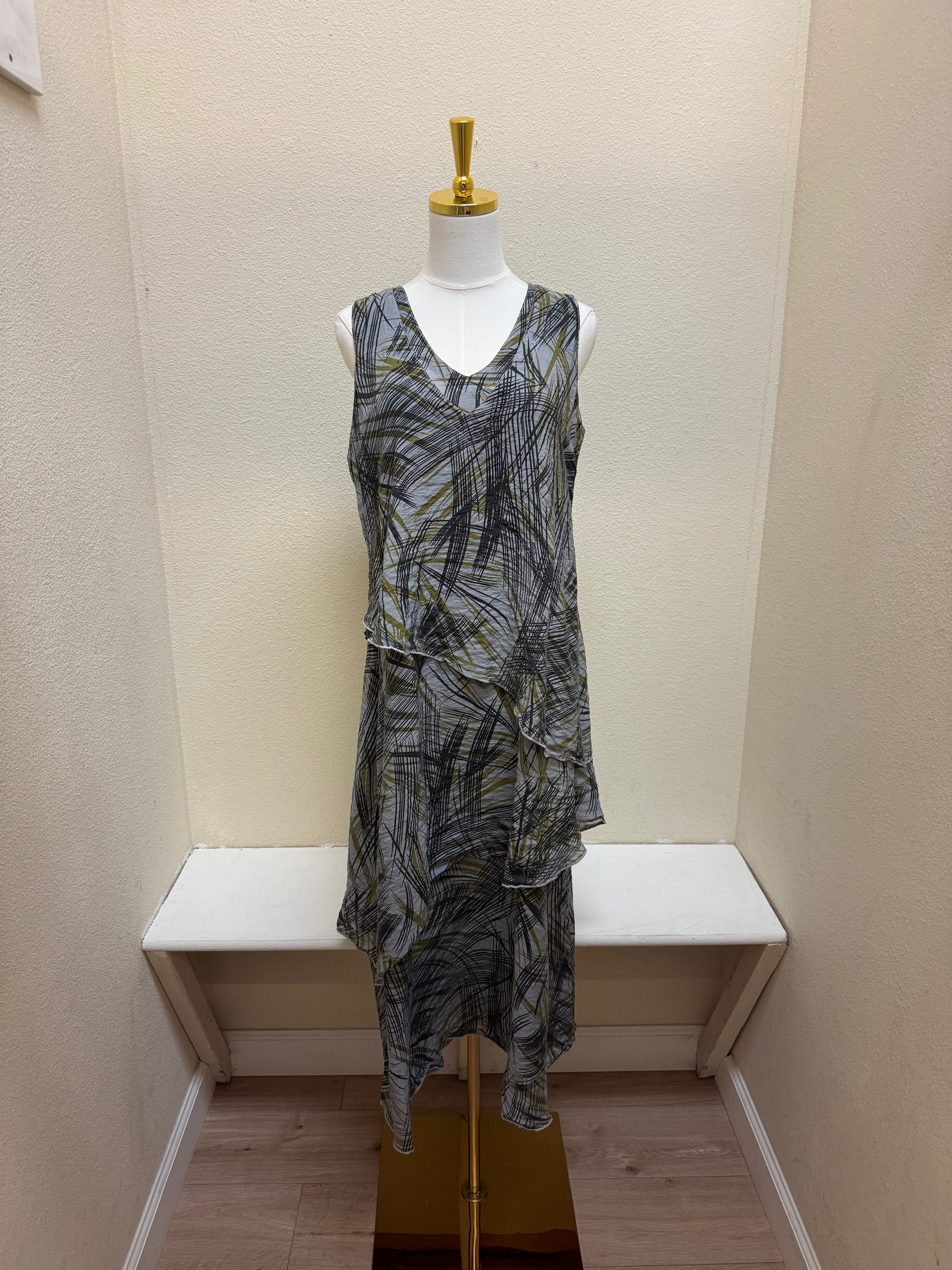 Color Me Cotton CMC 3 Tiered Long Dress Sugarcane - CS9969 - PLATINUM