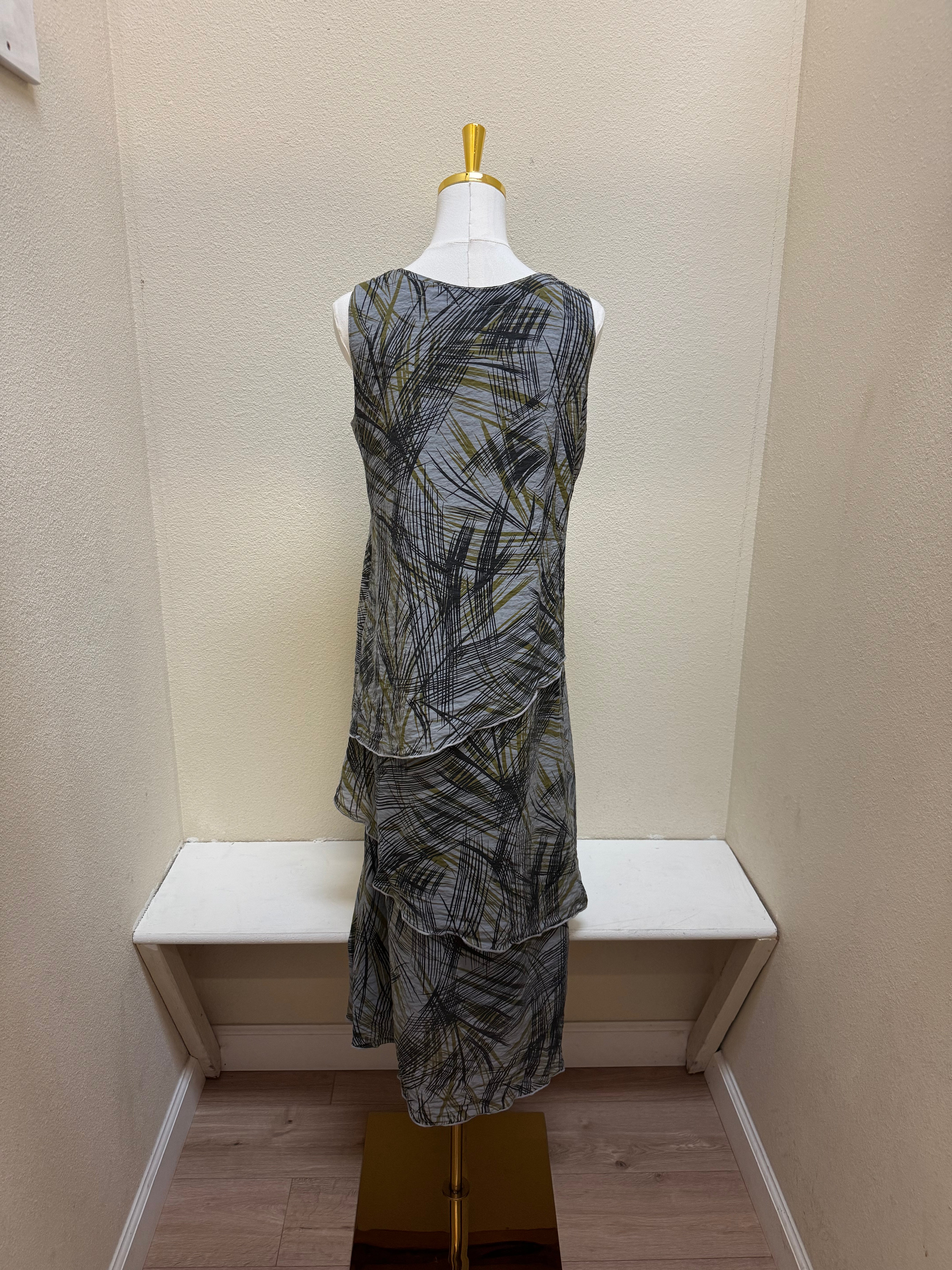 Color Me Cotton CMC 3 Tiered Long Dress Sugarcane - CS9969 - PLATINUM
