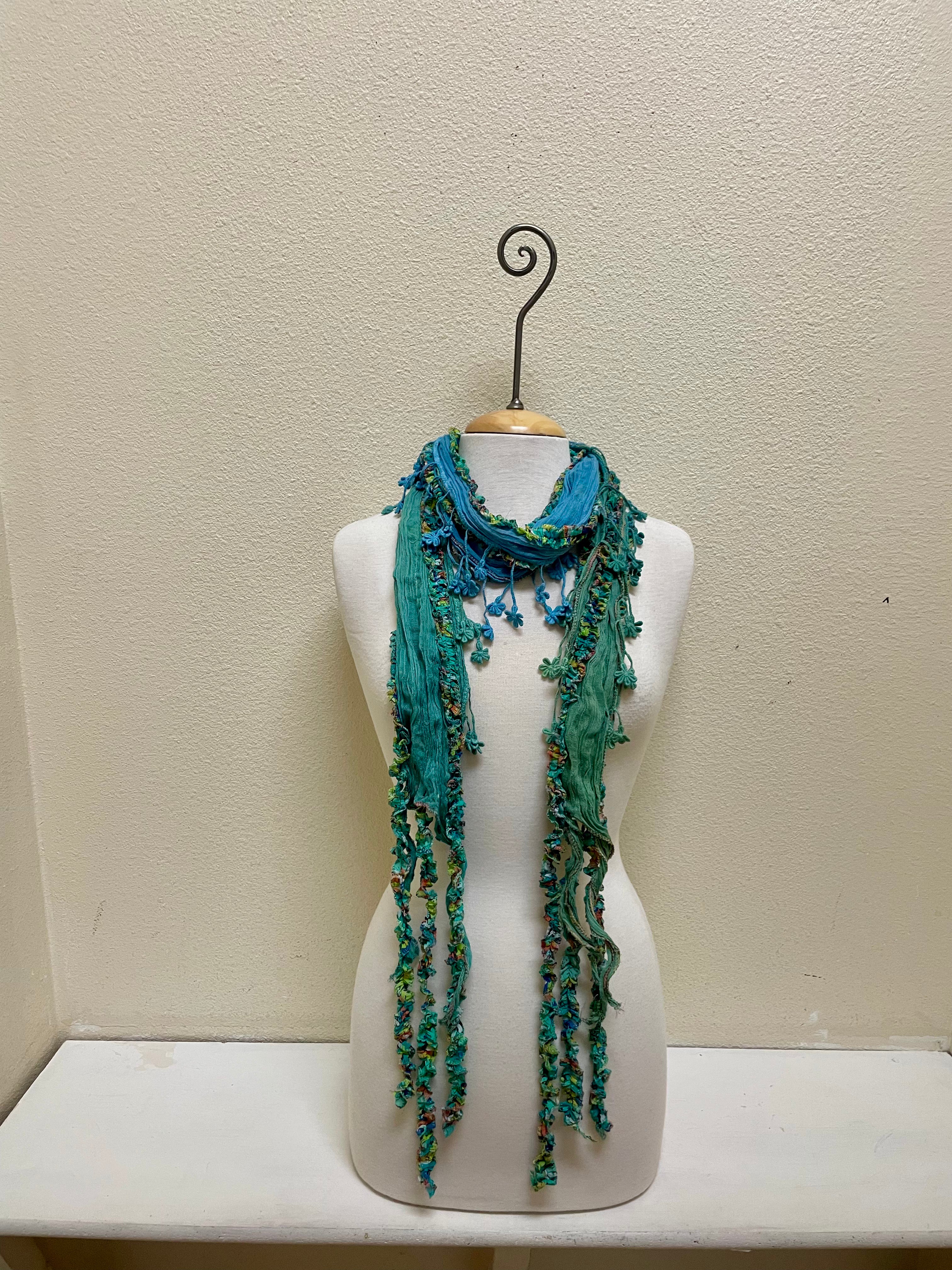 Monkey Mango Fringe Scarf - PRINT 17