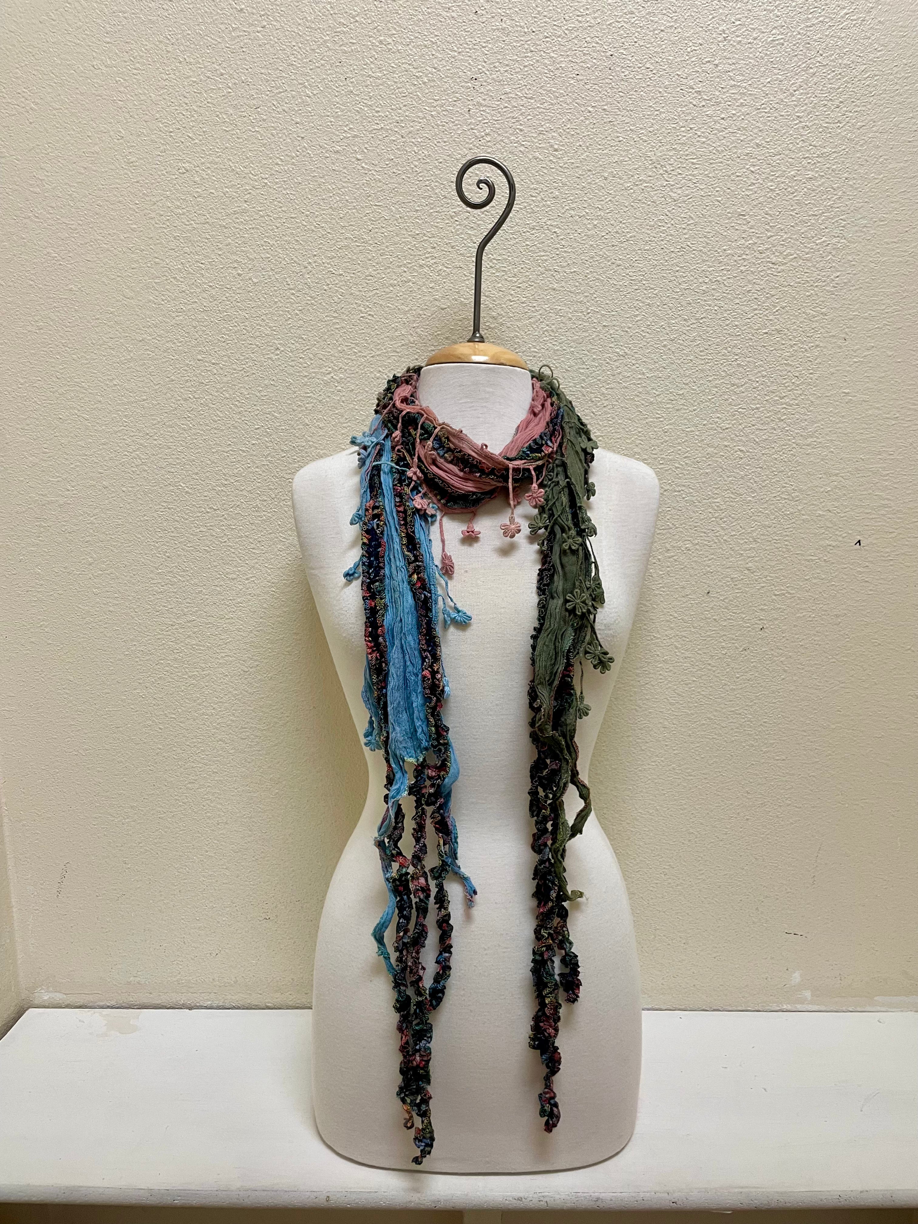 Monkey Mango Fringe Scarf - PRINT 50