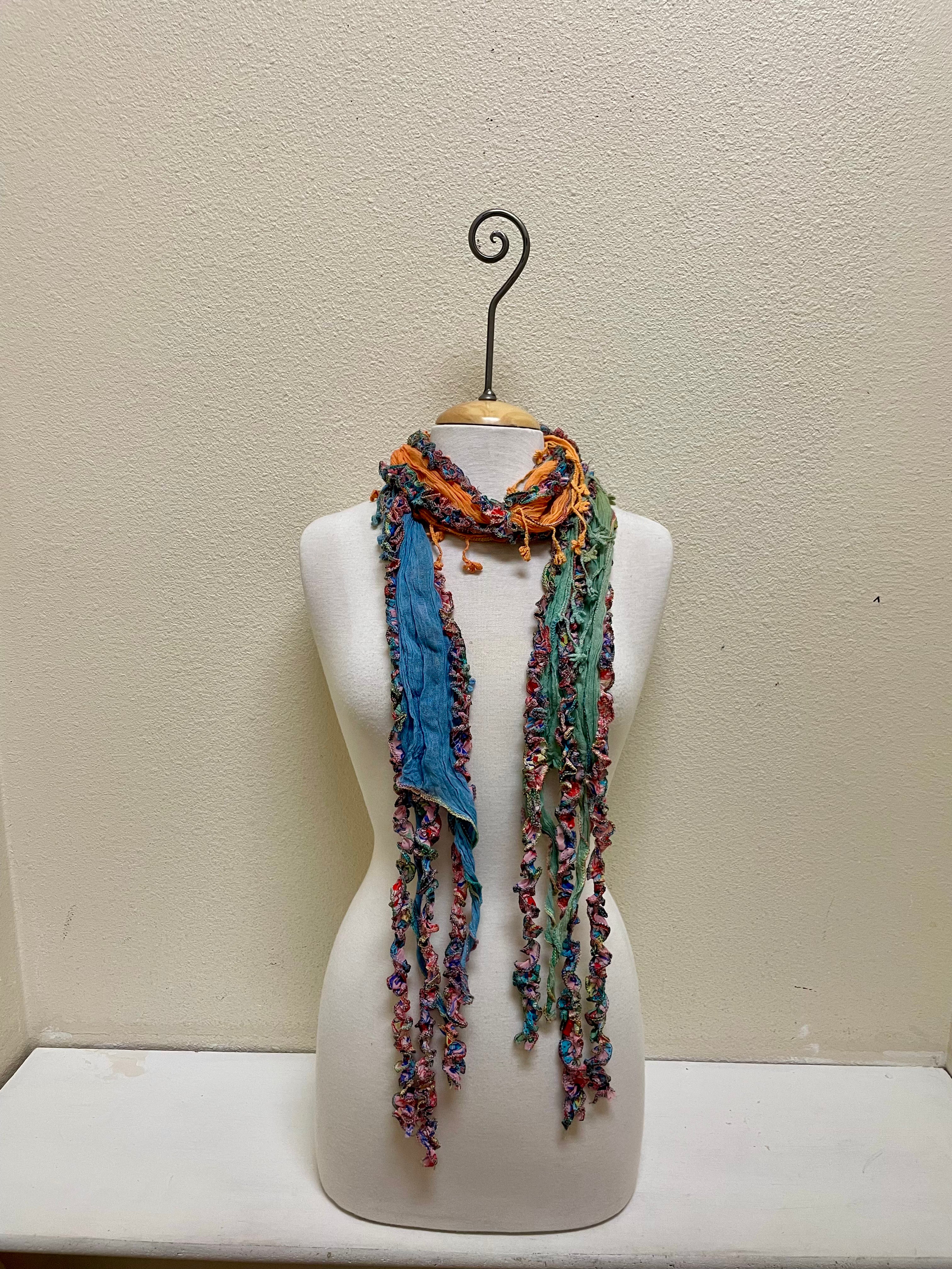 Monkey Mango Fringe Scarf - PRINT 1